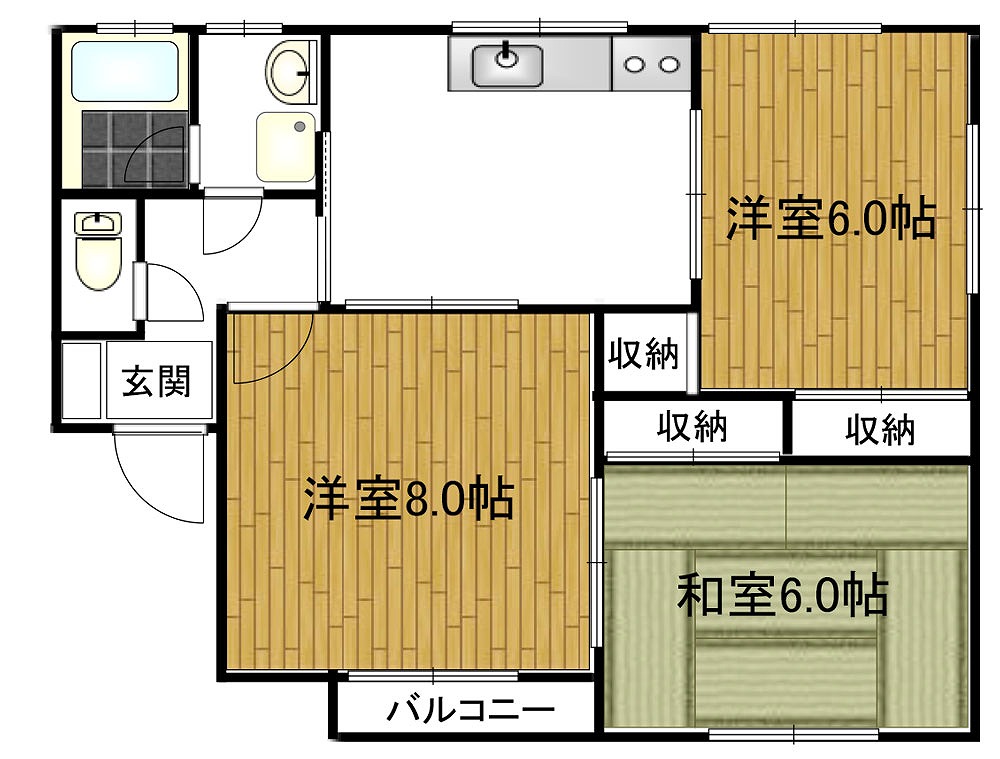 セジュール西村A-7の間取り