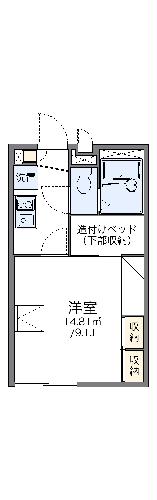 【レオパレスプティフォンティーヌの間取り】