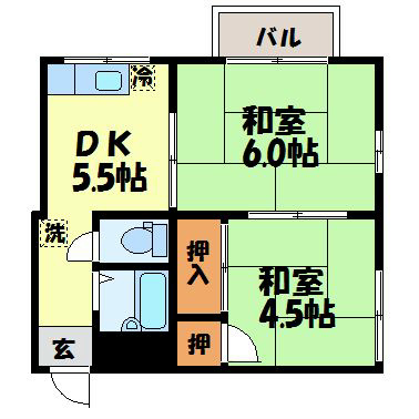 コーポさかえの間取り