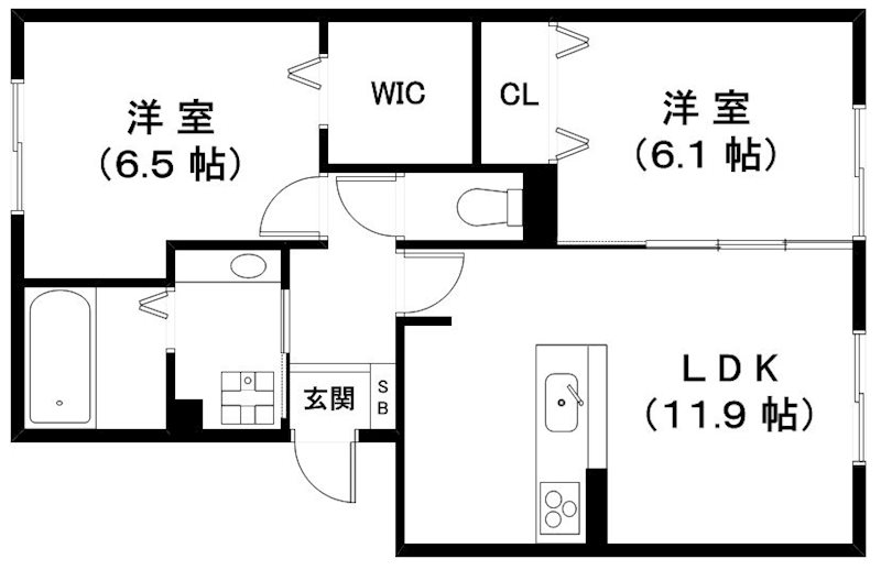 草津市青地町のアパートの間取り