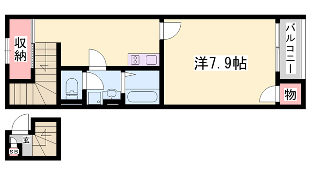 加東市上滝野のアパートの間取り