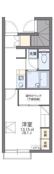 松山市馬木町のアパートの間取り