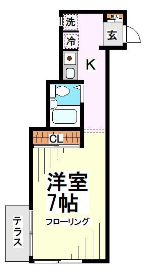 世田谷区梅丘のアパートの間取り