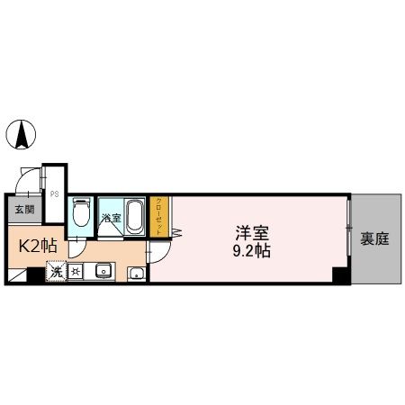 京都市中京区高田町のマンションの間取り