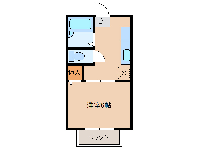 神戸市北区藤原台北町のアパートの間取り