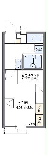 レオパレス稲荷町の間取り