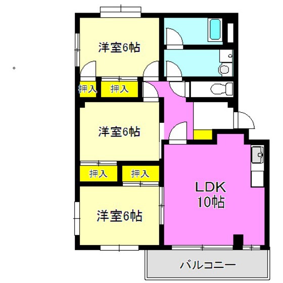 第２ロイヤルマンションの間取り