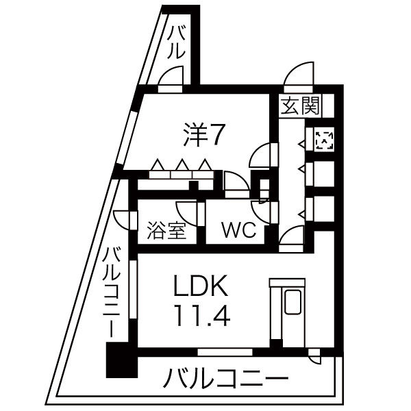 ヴァリエ東別院の間取り