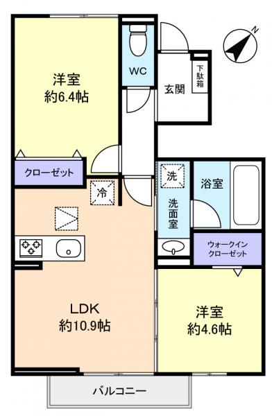 【テラス丘の上Ｃの間取り】