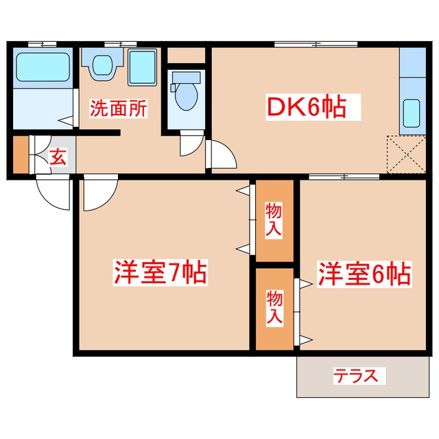 セジュールルポ　Iの間取り