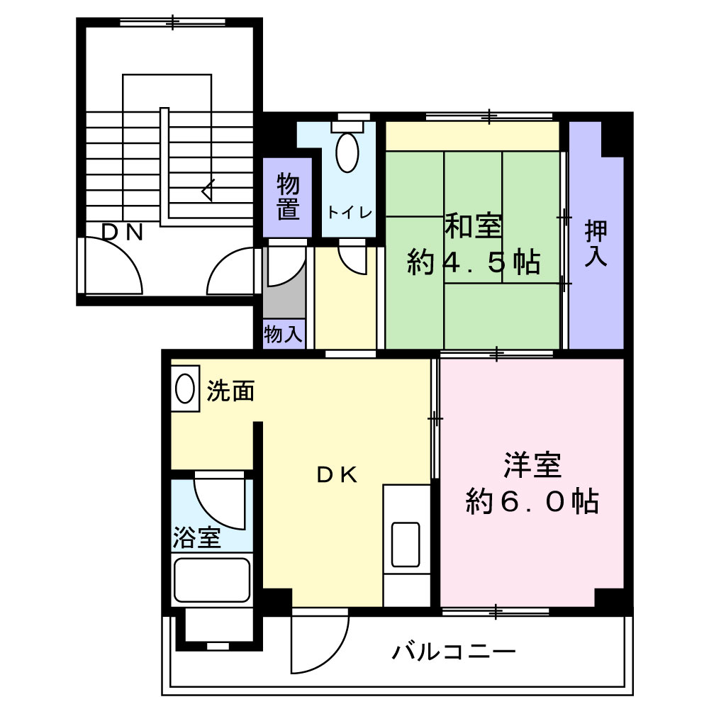 ビレッジハウス中新田1号棟の間取り