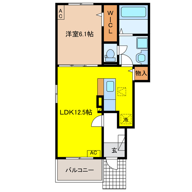 羽島郡笠松町北及のアパートの間取り