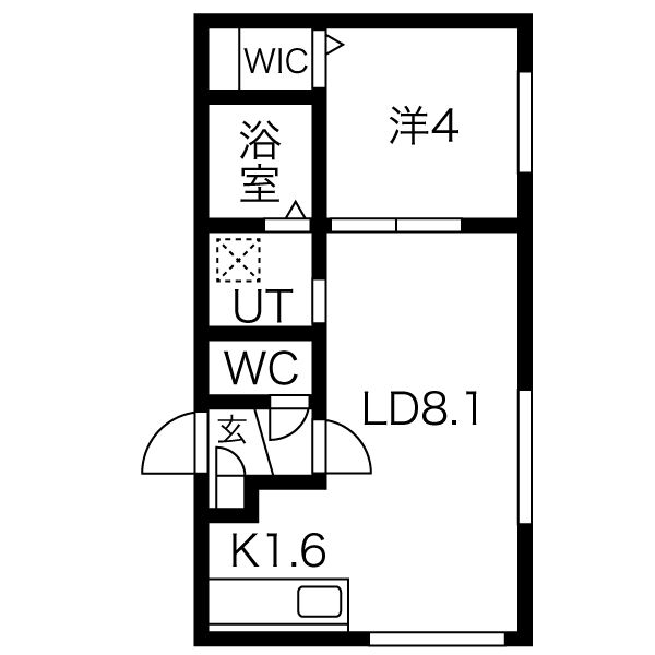 【札幌市北区北三十条西のマンションの間取り】