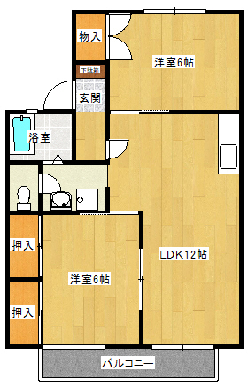 グレイス萩原A棟の間取り