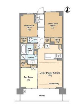 荒川区町屋のマンションの間取り