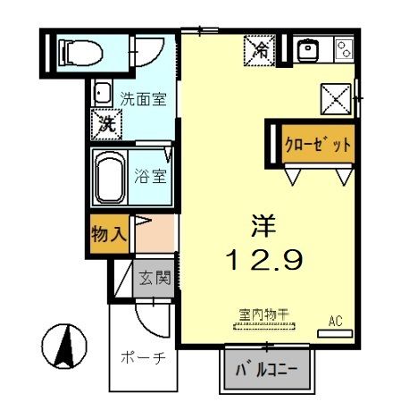 三木市本町のアパートの間取り