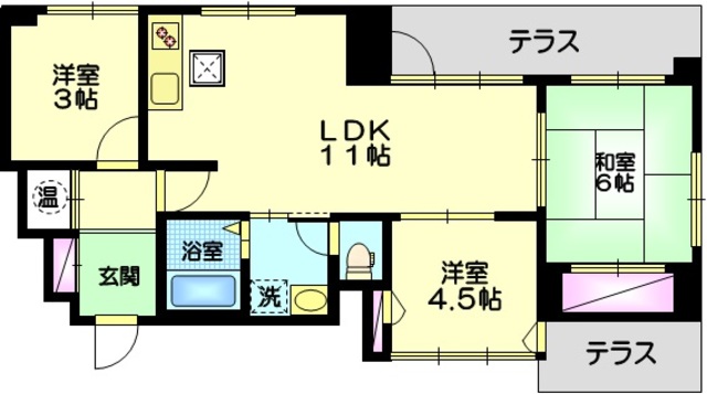 ライオンズマンション西国立の間取り