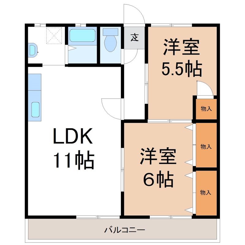 マンション久保田の間取り