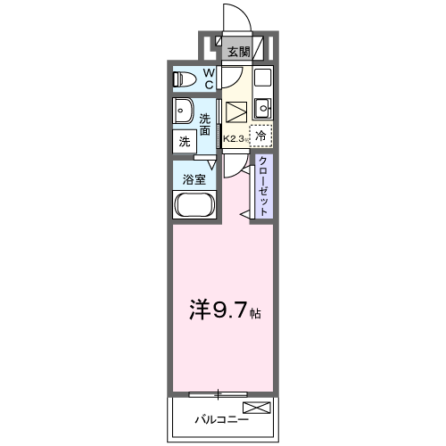 水戸市白梅のアパートの間取り