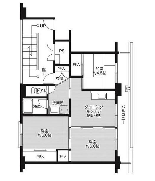 ビレッジハウス櫛形2号棟の間取り