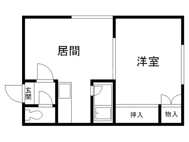 新富１１ハイツの間取り