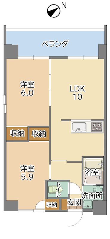 エスペランサ大山の間取り