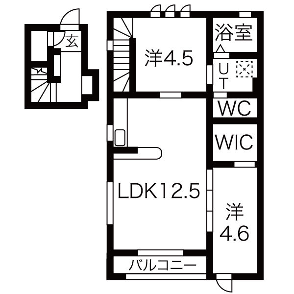 山形市鈴川町のアパートの間取り