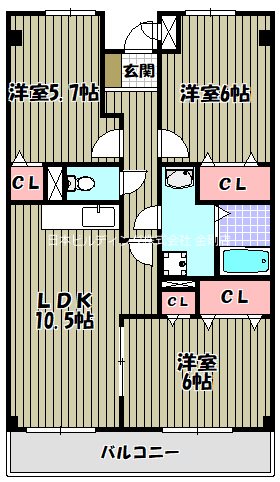 ラ・メールIIの間取り