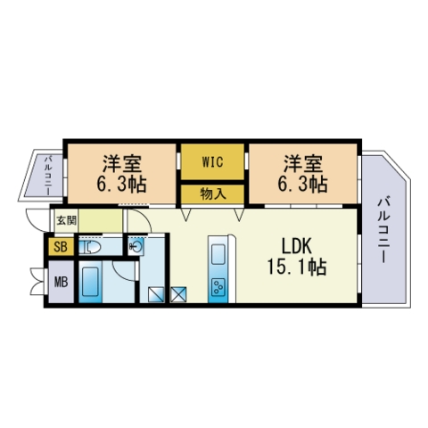 アントレ平尾参道の間取り