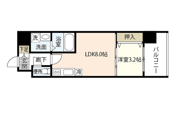 広島市南区西蟹屋のアパートの間取り