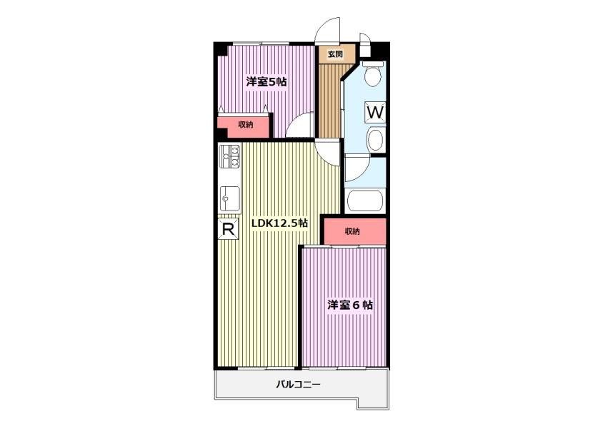 横浜市港北区綱島西のマンションの間取り