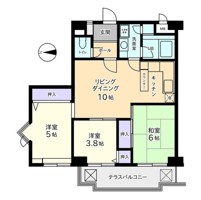 信開グランドハイツの間取り