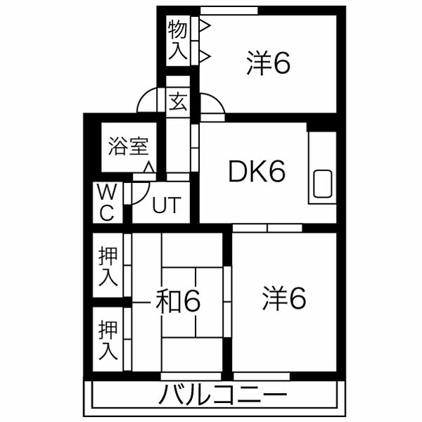 ガーデンハイツ岸佐の間取り