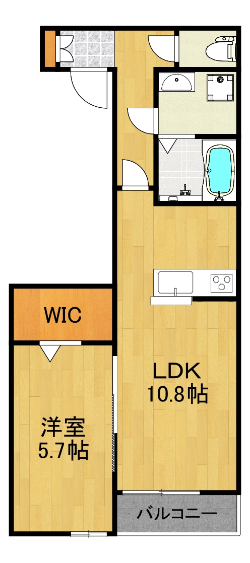 川崎市幸区古市場のマンションの間取り