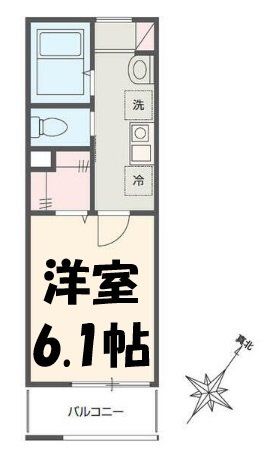 春日部市粕壁のアパートの間取り