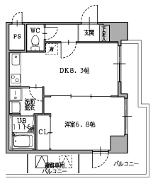 京都市上京区薬師町のマンションの間取り