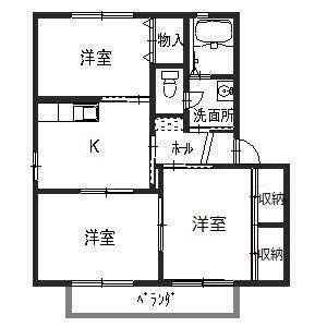 高砂市梅井のアパートの間取り