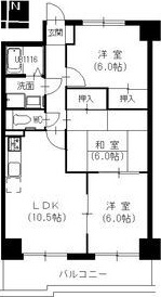 【名古屋市昭和区滝子町のマンションの間取り】