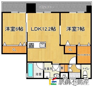 エトランゼ東櫛原１５の間取り