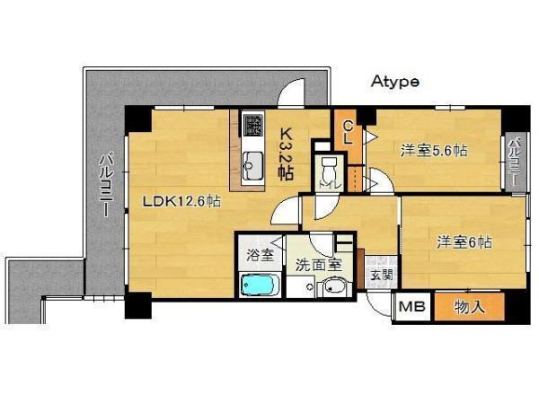 【大阪市城東区今福東のマンションの間取り】