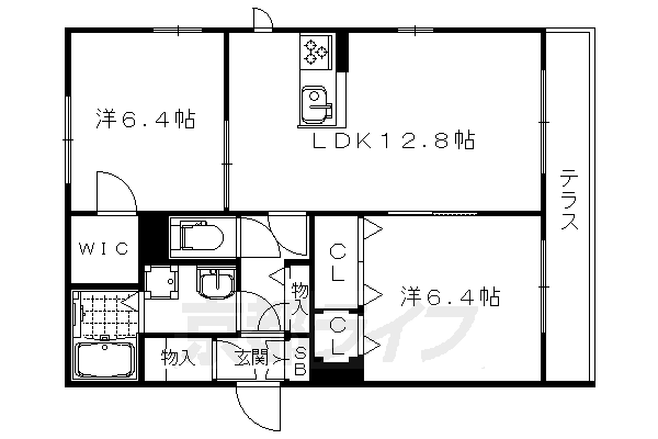 シャーメゾングレース西大路御池の間取り