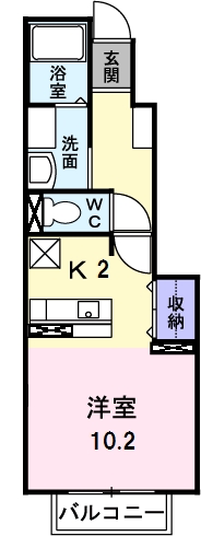 [家電付き] エクセラン別名IIAの間取り