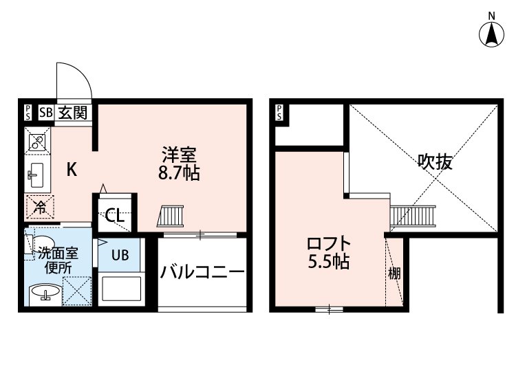 名古屋市中川区打中のアパートの間取り