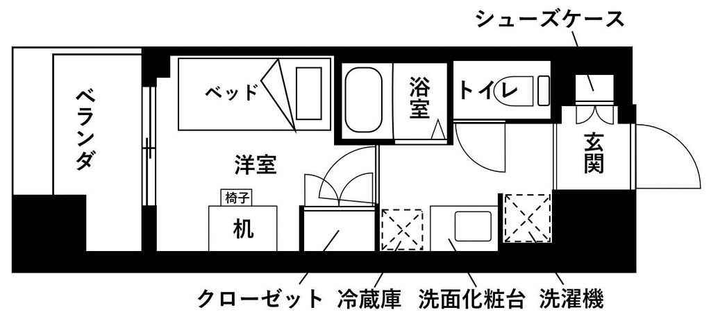 レジディア仙台支倉の間取り