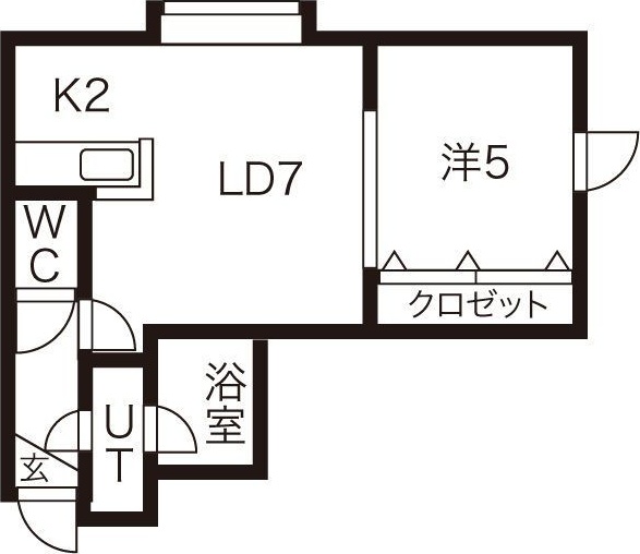 札幌市北区麻生町のアパートの間取り