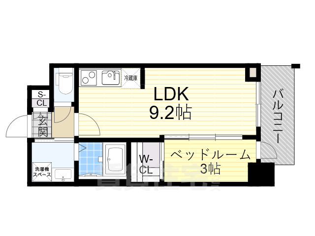 アドバンス大阪フラットの間取り