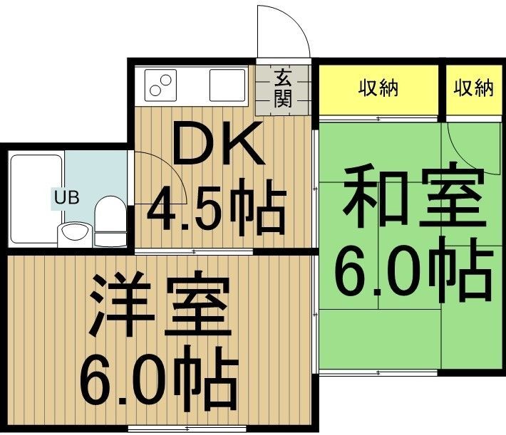 立川市高松町のアパートの間取り