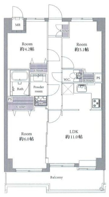 【コンフォール東久留米の間取り】