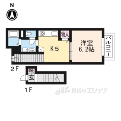 守山市立入町のアパートの間取り