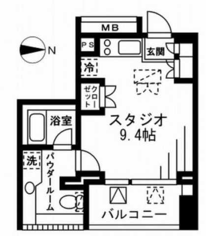 新宿区左門町のマンションの間取り